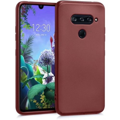 LG K50s Kılıf İnce Soft Mat Renkli Esnek Silikon Kapak - Mürdüm