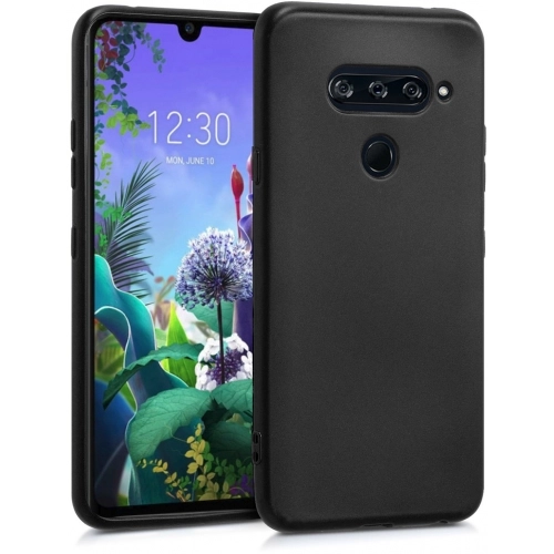 LG K50s Kılıf İnce Soft Mat Renkli Esnek Silikon Kapak - Siyah