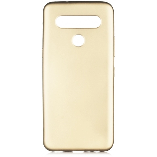 LG K61 Kılıf İnce Soft Mat Renkli Esnek Silikon Kapak - Gold