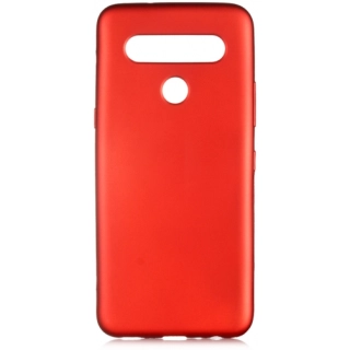 LG K61 Kılıf İnce Soft Mat Renkli Esnek Silikon Kapak - Kırmızı