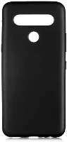 LG K61 Kılıf İnce Mat Esnek Silikon - Siyah