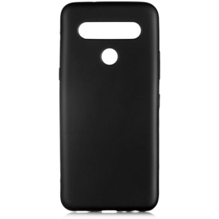 LG K61 Kılıf İnce Soft Mat Renkli Esnek Silikon Kapak - Siyah