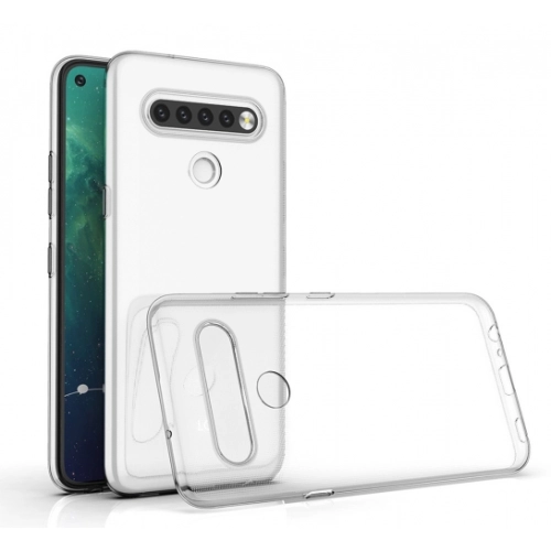 LG K61 Kılıf Kamera Korumalı Esnek Silikon Kapak - Şeffaf