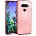 LG Q60 Kılıf İnce Soft Mat Renkli Esnek Silikon Kapak - Rose Gold