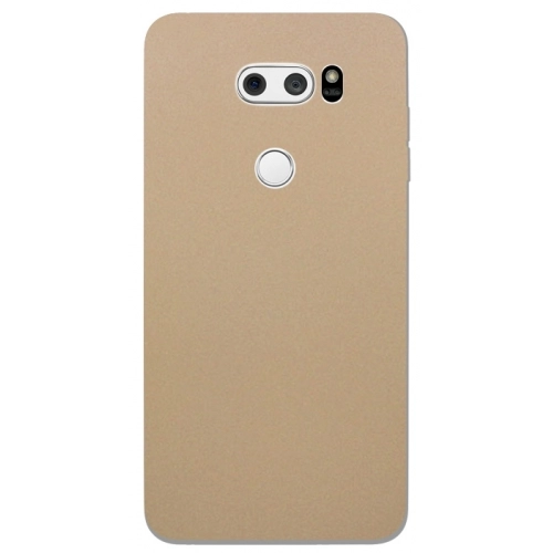 LG V30 Kılıf İnce Soft Mat Renkli Esnek Silikon Kapak - Gold