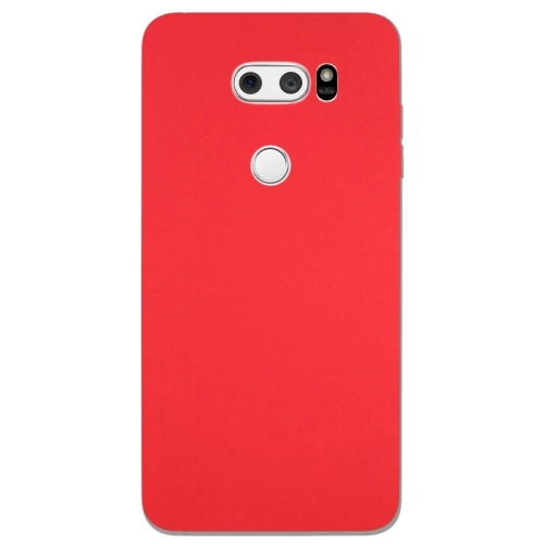 LG V30 Kılıf İnce Soft Mat Renkli Esnek Silikon Kapak - Kırmızı