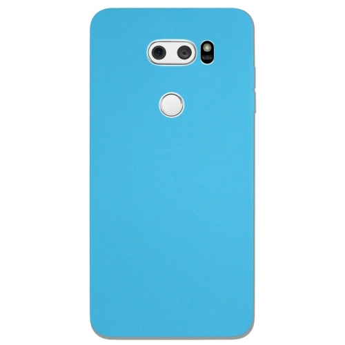 LG V30 Kılıf İnce Soft Mat Renkli Esnek Silikon Kapak - Mavi