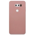 LG V30 Kılıf İnce Soft Mat Renkli Esnek Silikon Kapak - Rose Gold