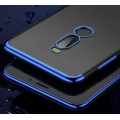 Meizu Note 8 Kılıf Renkli Köşeli Lazer Şeffaf Esnek Silikon - Mavi