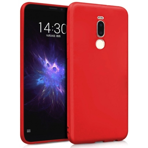 Meizu X8 Kılıf İnce Soft Mat Renkli Esnek Silikon Kapak - Kırmızı