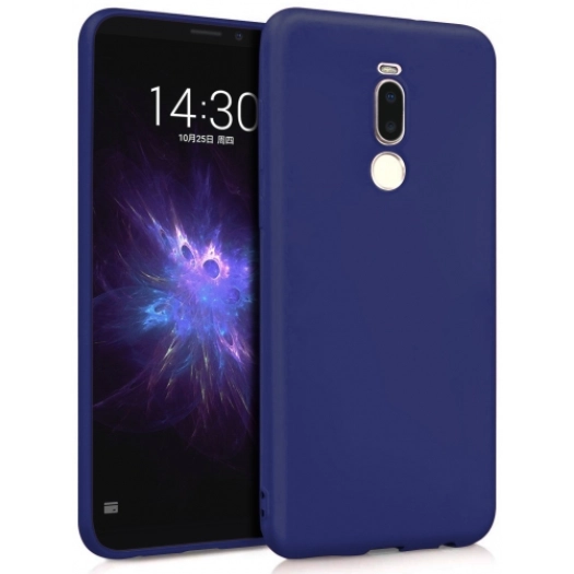 Meizu X8 Kılıf İnce Soft Mat Renkli Esnek Silikon Kapak - Lacivert