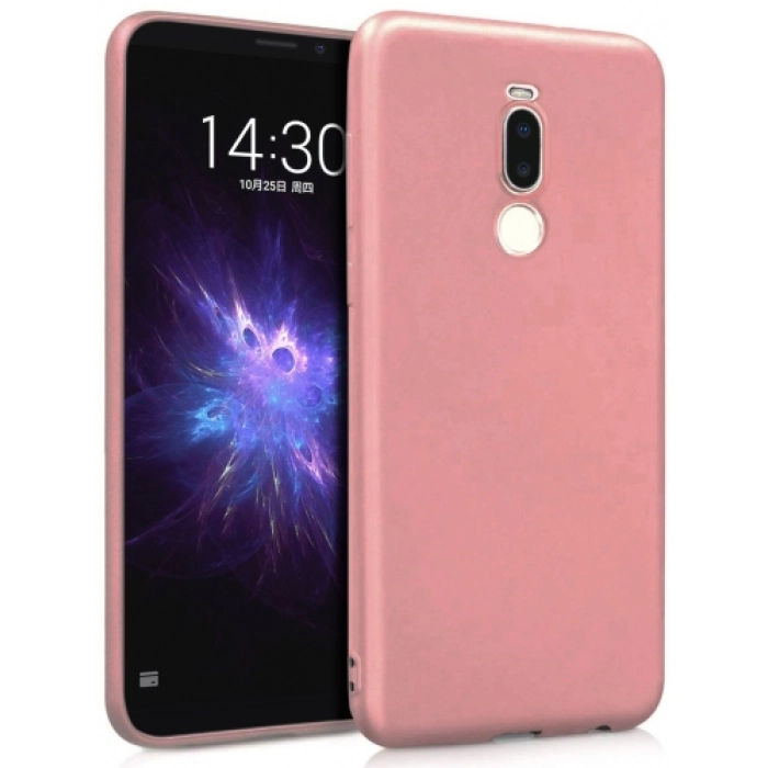 Meizu X8 Kılıf İnce Soft Mat Renkli Esnek Silikon Kapak - Rose Gold