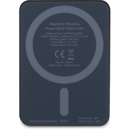 Mercedes Benz Led Işıklı Göstergeli Magsafe Magnetik Orjinal Lisanslı Powerbank 3000 Mah - Siyah