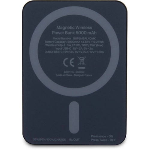 Mercedes Benz Led Işıklı Göstergeli Magsafe Magnetik Orjinal Lisanslı Powerbank 5000 Mah - Siyah