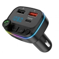 Newface P3 PD 20W+QC3.0 Bluetooth FM Transmitter Çakmaklık Girişli - Siyah