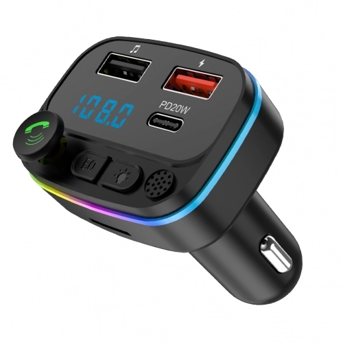 Newface P3 PD 20W+QC3.0 Bluetooth FM Transmitter Çakmaklık Girişli - Siyah