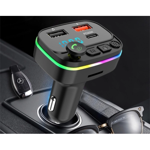 Newface P3 PD 20W+QC3.0 Bluetooth FM Transmitter Çakmaklık Girişli - Siyah