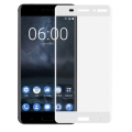 Nokia 6 Ekran Koruyucu Fiber Tam Kaplayan Nano - Beyaz