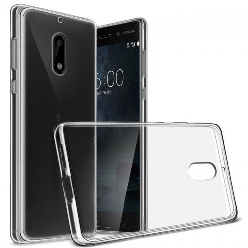 Nokia 6 Kılıf Ultra İnce Kaliteli Esnek Silikon 0.2mm - Şeffaf