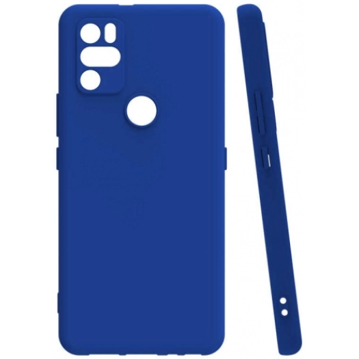Omix X500 Kılıf Silikon Mat Esnek Kamera Korumalı Biye Kapak - Mavi