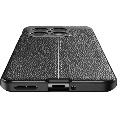 OnePlus 10 Pro Kılıf Deri Görünümlü Lüks Parmak İzi Bırakmaz Niss Silikon Kapak - Siyah