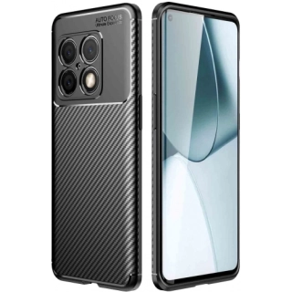 OnePlus 10 Pro Kılıf Silikon Parmak İzi Bırakmayan Karbon Soft Negro Kapak - Siyah