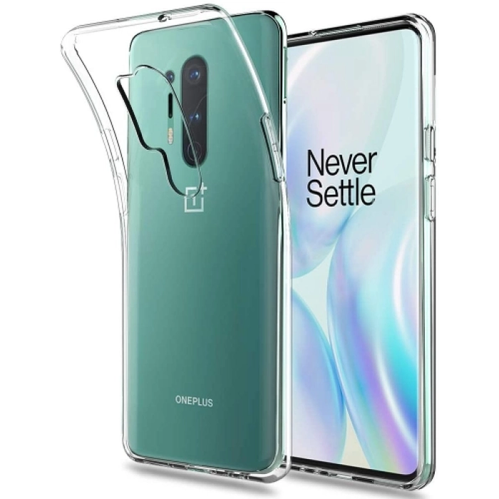 OnePlus 8 Pro Kılıf Kamera Korumalı Esnek Silikon Kapak - Şeffaf