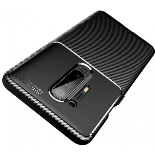 OnePlus 8 Pro Kılıf Silikon Parmak İzi Bırakmayan Karbon Soft Negro Kapak - Siyah