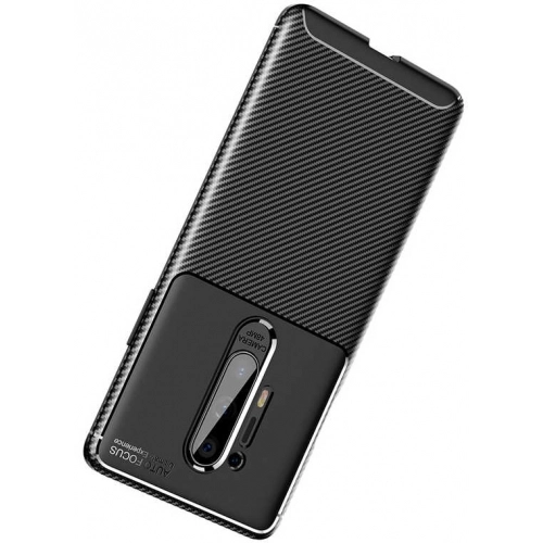 OnePlus 8 Pro Kılıf Silikon Parmak İzi Bırakmayan Karbon Soft Negro Kapak - Siyah