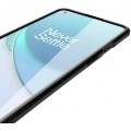 OnePlus 9 Kılıf Deri Görünümlü Lüks Parmak İzi Bırakmaz Niss Silikon Kapak - Siyah
