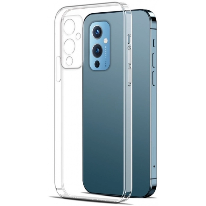OnePlus 9 Kılıf Kamera Korumalı Esnek Silikon Kapak - Şeffaf
