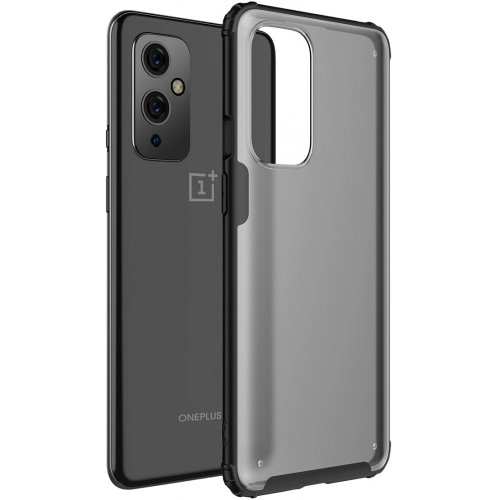 OnePlus 9 Kılıf Volks Serisi Kenarları Silikon Arkası Şeffaf Sert Kapak - Siyah