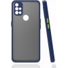 OnePlus Nord N10 Kılıf Kamera Korumalı Arkası Şeffaf Mat Silikon Kapak - Lacivert