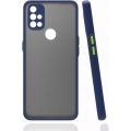 OnePlus Nord N10 Kılıf Kamera Korumalı Arkası Şeffaf Mat Silikon Kapak - Lacivert