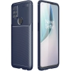 OnePlus Nord N10 Kılıf Silikon Parmak İzi Bırakmayan Karbon Soft Negro Kapak - Lacivert