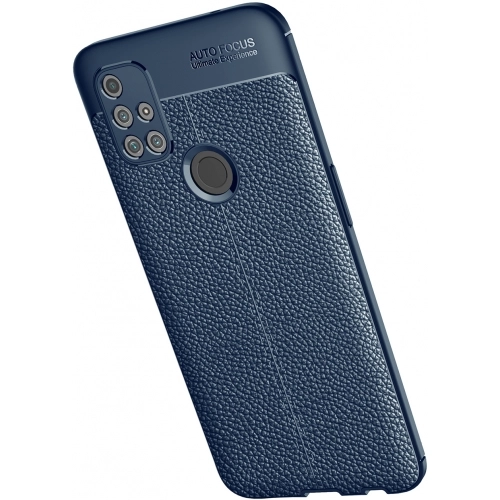 OnePlus Nord N10 Kılıf Deri Görünümlü Lüks Parmak İzi Bırakmaz Niss Silikon Kapak - Siyah