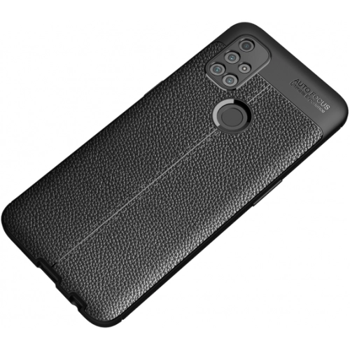 OnePlus Nord N10 Kılıf Deri Görünümlü Lüks Parmak İzi Bırakmaz Niss Silikon Kapak - Siyah