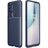 OnePlus Nord N100 Kılıf Silikon Parmak İzi Bırakmayan Karbon Soft Negro Kapak - Lacivert
