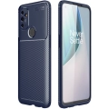 OnePlus Nord N100 Kılıf Silikon Parmak İzi Bırakmayan Karbon Soft Negro Kapak - Lacivert