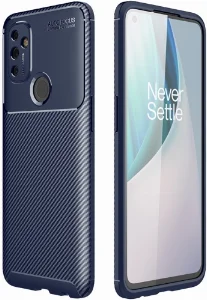 OnePlus Nord N100 Kılıf Silikon Parmak İzi Bırakmayan Karbon Soft Negro Kapak - Lacivert
