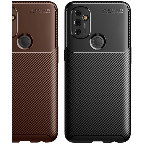 OnePlus Nord N100 Kılıf Silikon Parmak İzi Bırakmayan Karbon Soft Negro Kapak - Siyah