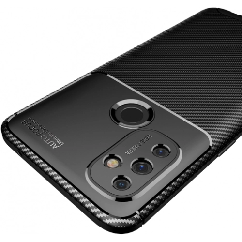 OnePlus Nord N100 Kılıf Silikon Parmak İzi Bırakmayan Karbon Soft Negro Kapak - Siyah