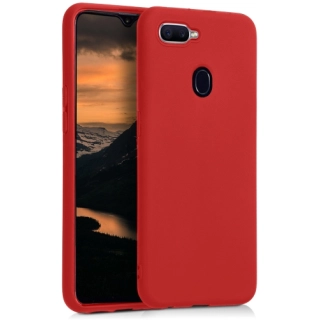 Oppo A12 Kılıf İnce Soft Mat Renkli Esnek Silikon Kapak - Kırmızı