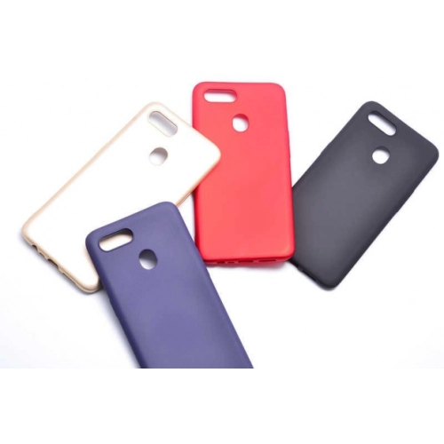 Oppo A12 Kılıf İnce Soft Mat Renkli Esnek Silikon Kapak - Lacivert