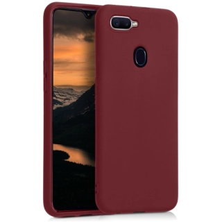 Oppo A12 Kılıf İnce Soft Mat Renkli Esnek Silikon Kapak - Mürdüm