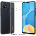 Oppo A15 Kılıf Kamera Korumalı Esnek Silikon Kapak - Şeffaf