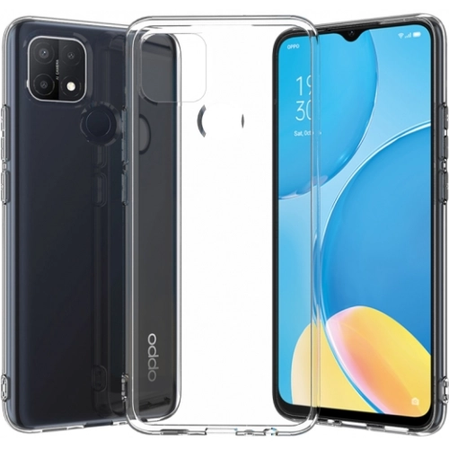 Oppo A15s Kılıf Kamera Korumalı Esnek Silikon Kapak - Şeffaf