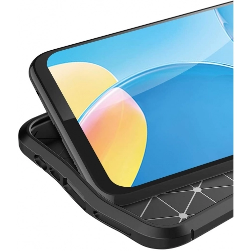 Oppo A15s Kılıf Deri Görünümlü Lüks Parmak İzi Bırakmaz Niss Silikon Kapak - Siyah