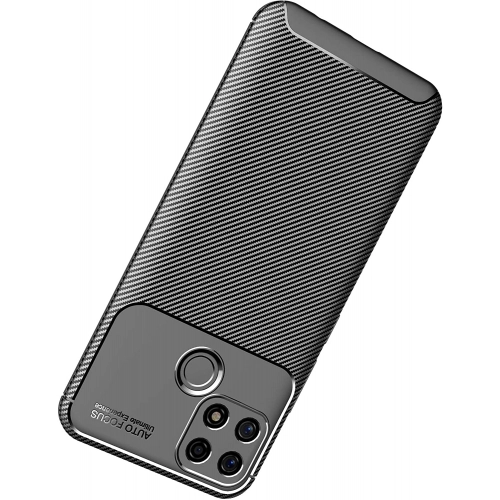 Oppo A15s Kılıf Silikon Parmak İzi Bırakmayan Karbon Soft Negro Kapak - Lacivert