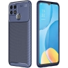 Oppo A15s Kılıf Silikon Parmak İzi Bırakmayan Karbon Soft Negro Kapak - Lacivert